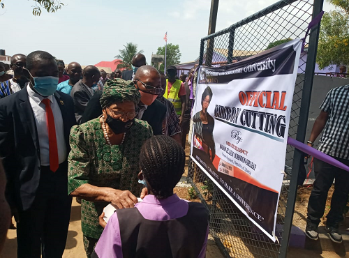 Former President Ellen Johnson Sirleaf Cut Ribbon at BBIU